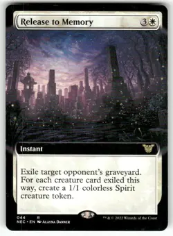 Release to Memory (Extended Art) 44 Commander: Kamigawa: Neon Dynasty MTG NM - Image 1