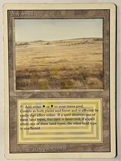 MTG Savannah - Revised Edition Dual Land - MP - FREE SHIPPING - Image 1