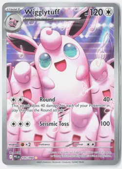 Wigglytuff 105/094 Illustration Rare Phantasmal Flames Pokemon Holo NM - Image 1