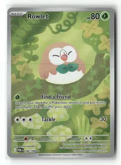 Rowlet 090/088 Holo Illustration Rare Perfect Order Pokemon Holo Near Mint - Image 1