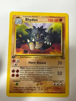Rhydon 45/64 Uncommon Jungle Pokemon 1st Edition Lightly Played - Image 1