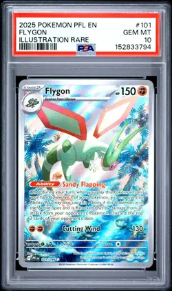 PSA 10 FLYGON 101/094 ILLUSTRATION RARE PHANTASMAL FLAMES POKEMON 😍 - Image 1