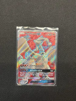 Pokemon TCG NM Reshiram GX Full Art Holo Ultra Rare 65/70 Dragon Majesty 2018 - Image 1