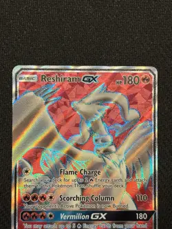 Pokemon TCG NM Reshiram GX Full Art Holo Ultra Rare 65/70 Dragon Majesty 2018 - Image 3