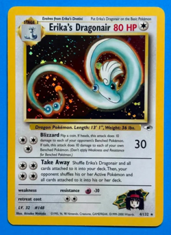Erika's Dragonair 4/132 Gym Heroes Pokemon Unlimited Holo Rare NM - Image 1