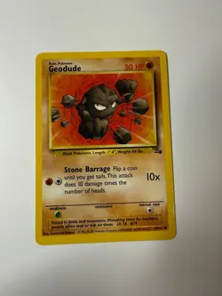 Geodude 47/62 Common Fossil Pokemon Unlimited Near Mint - Image 1