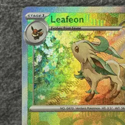 Pokemon TCG Sv8.5: Prismatic Evolutions Leafeon Master Ball Holo 005/131 PRE EN - Image 2