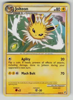 Jolteon 45/95 Uncommon Call of Legends Pokemon vLP - Image 1