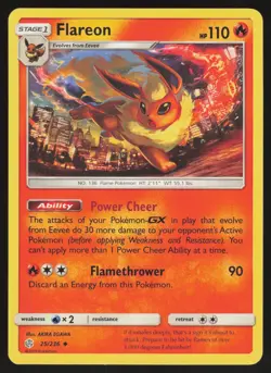FLAREON 25/236 UNCOMMON COSMIC ECLIPSE POKEMON NM/M - Image 1