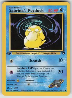 Sabrina's Psyduck 99/132 Common Gym Challenge Pokemon 1st Edition Lightly Played - Image 1