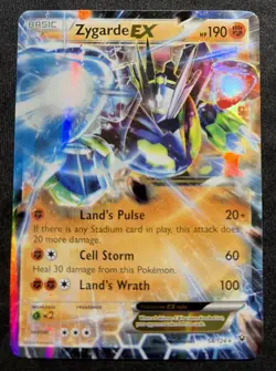 Zygarde EX 54/124 Holo Rare 2016 Pokemon Fates Collide LP/NM - Image 1