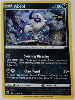 Fart Swirl 🌀 Absol 097/189 Cosmos Holo Rare Pokemon TCG Promo - Image 1