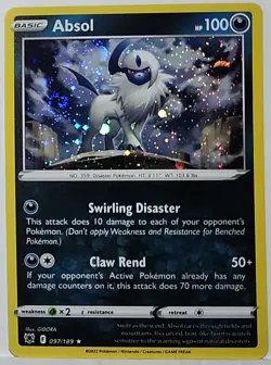 Fart Swirl 🌀 Absol 097/189 Cosmos Holo Rare Pokemon TCG Promo - Image 2