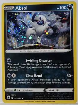 Fart Swirl 🌀 Absol 097/189 Cosmos Holo Rare Pokemon TCG Promo - Image 4