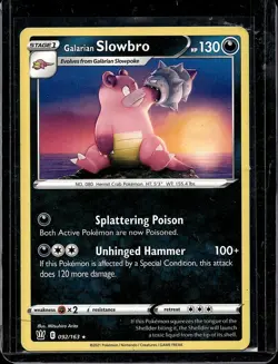 Galarian Slowbro 092/163 Battle Styles Pokemon Non-Holo LP - Image 1
