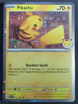 Pikachu 051/162 🍥 SWIRL 🍥 Pokemon Day 2026 Promo Cosmos Holo Pokemon TCG - Image 3