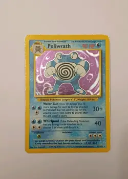 Pokemon TCG Poliwrath 13/102 Holo Base Set WOTC Rare Vintage 1999 - Image 2