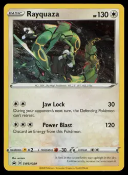Rayquaza SWSH029 Holo Promo Sword & Shield Promo Pokemon Near Mint - Image 1