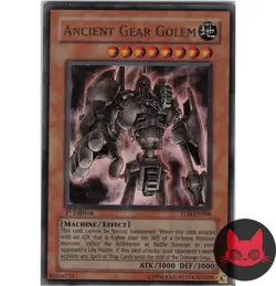 Yugioh Ancient Gear Golem TLM-EN006 Ultra Rare 1st Edition LP - Image 1