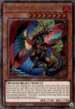 Fire King High Avatar Garunix - Platinum Secret Rare 1st RA04-EN194 NM YuGiOh - Image 1