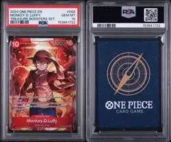 2024 ONE PIECE PROMOS TREASURE BOOSTERS SET #006 MONKEY D. LUFFY PSA 10 - Image 3