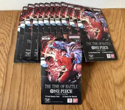 One Piece CCG OP-16 The Time Of Battle Sleeved Booster Packs English-Lot of 12! - Image 1