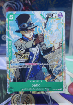 Sabo OP09-027 3rd Anniversary Alt Art Promo English NON FOIL One Piece TCG - Image 1