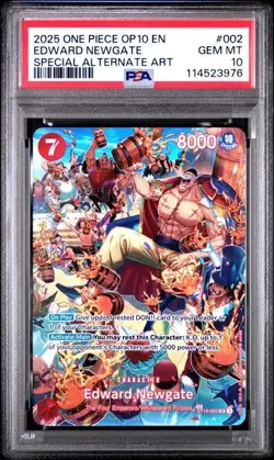 2025 One Piece OP10 Edward Newgate S15-002 Secret Rare PSA 10 GEM MINT - Image 1