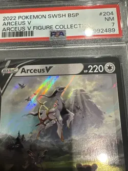 Arceus V SWSH204 SWSH: Sword & Shield Promo Cards PSA 7 Double Print Error - Image 3
