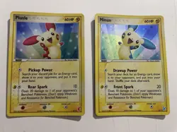 Pokemon Cards- Plusle And Minun 6/16 , 6/12, Combo selling as set LP/MP - Image 1