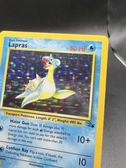 Lapras - 10/62 - Pokemon Fossil Unlimited Holo Rare Card WOTC NM UF1 - Image 2
