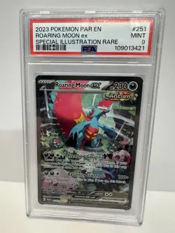 Pokemon TCG Roaring Moon EX Sir 251/182 Paradox Rift Card PSA 9 - Image 1