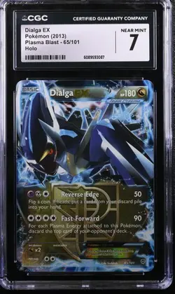 Dialga EX Team Plasma - Holo 65/101 Ultra Rare Pokemon Plasma Blast 🔥 CGC 7 - Image 1
