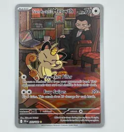 Pokemon Team Rocket's Meowth 203/182 Sv10 Destined Rivals Holo - Image 1