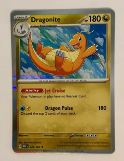 Dragonite Rare Holofoil MEW 149/165 Pokemon SV 151 - Image 1