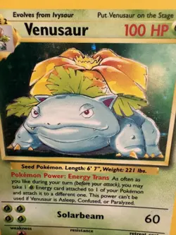 1999 Pokemon Base Set Venusaur Holo #15/102 WOTC Vintage MP - Image 2