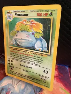 1999 Pokemon Base Set Venusaur Holo #15/102 WOTC Vintage MP - Image 3