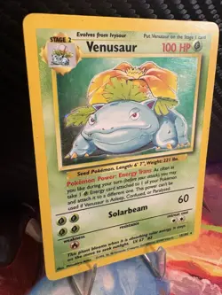 1999 Pokemon Base Set Venusaur Holo #15/102 WOTC Vintage MP - Image 4