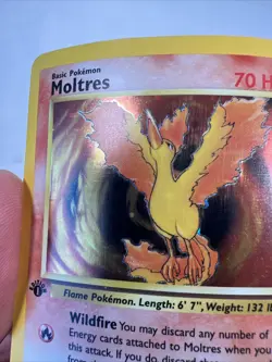 1999 Pokemon Moltres Holo Rare 1st Edition Fossil 12/62 LP/MP - Image 2