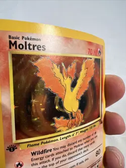 1999 Pokemon Moltres Holo Rare 1st Edition Fossil 12/62 LP/MP - Image 3