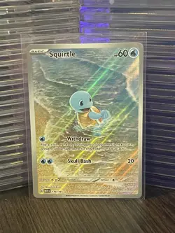Pokemon TCG Squirtle 170/165 SV 151 Illustration Rare NM 💧 - Image 1