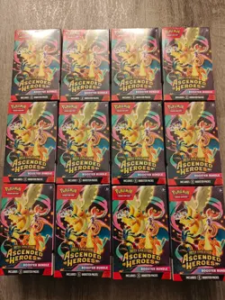 Pokemon TCG Mega Evolution Ascended Heroes Booster Bundles LOT OF 12 SEALED - Image 1