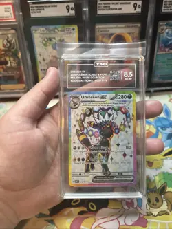 Pokemon Umbreon ex Prismatic Evolutions Figure collection 176 TAG 8.5 NM MT+ - Image 1