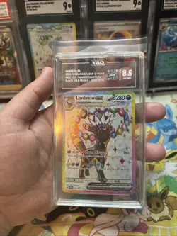 Pokemon Umbreon ex Prismatic Evolutions Figure collection 176 TAG 8.5 NM MT+ - Image 2