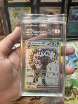 Pokemon Umbreon ex Prismatic Evolutions Figure collection 176 TAG 8.5 NM MT+ - Image 3