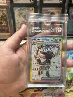 Pokemon Umbreon ex Prismatic Evolutions Figure collection 176 TAG 8.5 NM MT+ - Image 4