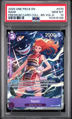 2025 ONE PIECE PREMIUM CARD COLLECTION -BEST SELECTION VOL.4 - #070 NAMI PSA 10 - Image 1