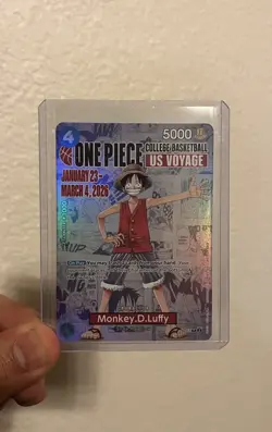 One Piece Luffy P-055 College Basketball US Voyage Promo Sealed Event 2026 - Image 1