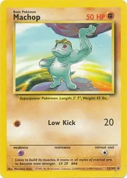 Machop 52/102 - Base Set - Pokemon LP-EXC BUY 2 CARDS GET 1 FREE!! - Image 1