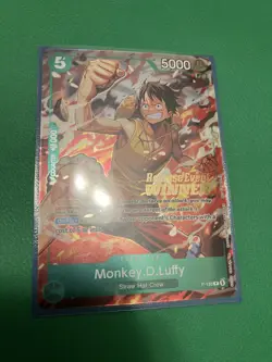 One Piece TCG P-135 Monkey.D.Luffy OP16 Pre Release Winner Card - Image 1
